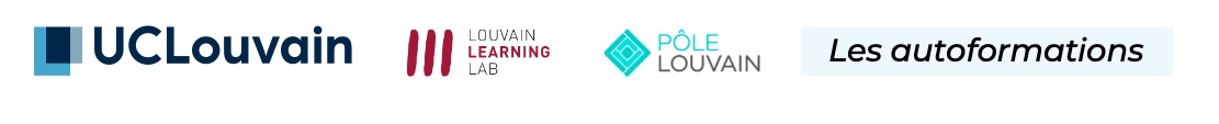 Logos de l'UCLouvain, du Louvain Learning Lab et du Pôle Louvain